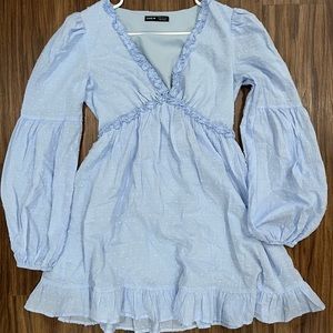 SHEIN BABY BLUE MILKMAID DRESS